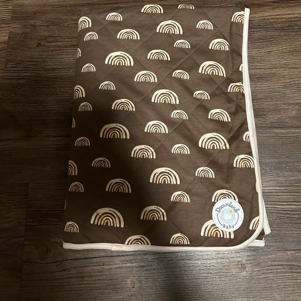 Brown Rainbow Toddler Blanket Bamboo Dreamland Baby